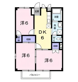 ブルーベリーハウスA【2階】の間取り