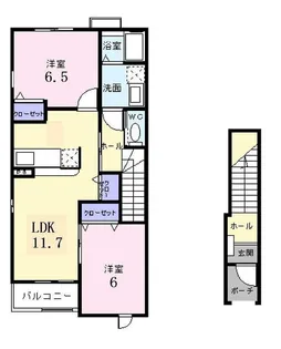 パーシモンⅡ【2階】の間取り