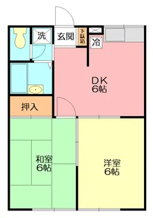 エステートピアマルイI【1階】の間取り
