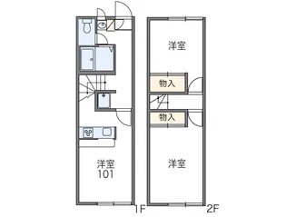 レオパレスサザンクロス【1階】の間取り
