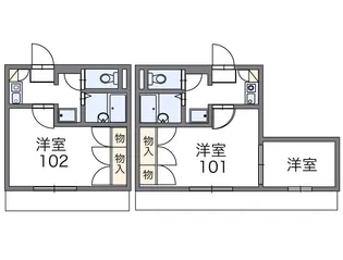 レオパレスカサベルデ【205号室】の間取り