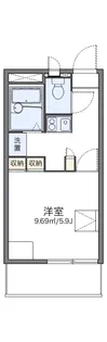 レオパレスISEYA【104号室】の間取り