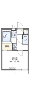 レオパレスメゾン ド ツルマ【1階】の間取り
