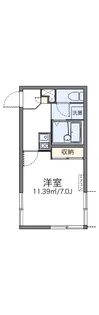 レオパレス片瀬海岸【1階】の間取り