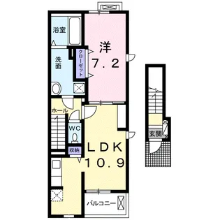 ミルティーユ B【2階】の間取り