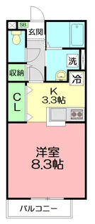 メルベージュ【202号室号室】の間取り