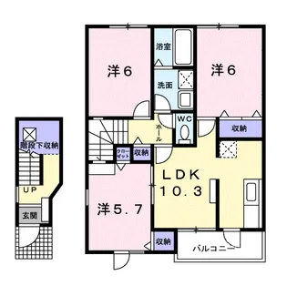 サニーレジデンスⅢ【2階】の間取り