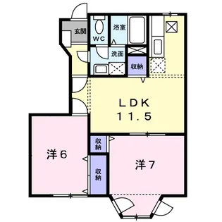 モンラルジュ8番館【1階】の間取り