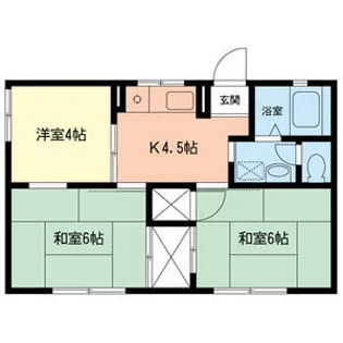 クレール梨木【1階】の間取り