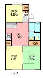 エステート山室【1階】の間取り