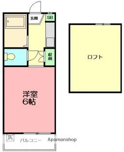 サンハイム浅野【1階】の間取り