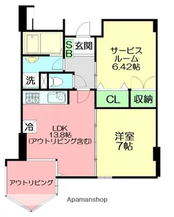 アネーロ【5階】の間取り