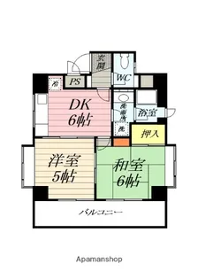 ジュネパレス平塚【9階】の間取り