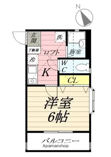 サンカレッジ六会【2階】の間取り