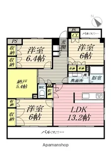 レジデンス花の木【1階】の間取り