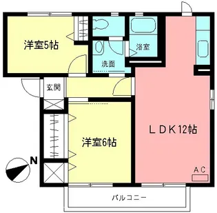 ラ・サカヤD【2階】の間取り