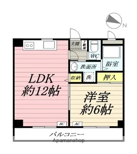 アミティ中町【1階】の間取り