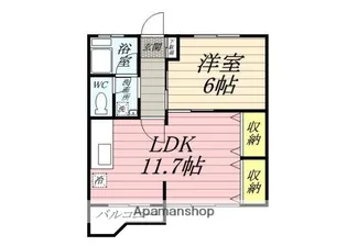 稲荷森マンション【1階】の間取り