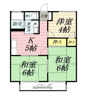 アムール秋山A【2階】の間取り