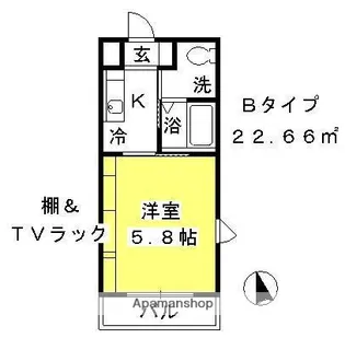 カーサ ラゴーア【3階】の間取り