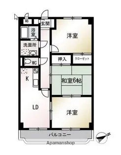 リヴェールシェソワ【303号室】の間取り