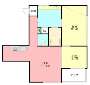 セゾンドルフ 椿【1階】の間取り