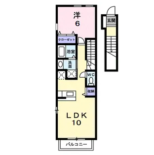 ジョイ・キープ・クニヤン【2階】の間取り
