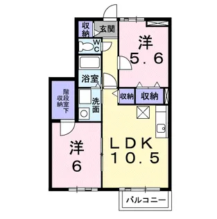 アルス 開成B【1階】の間取り