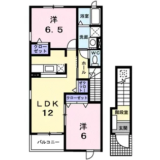 ベルメゾン参番館【2階】の間取り