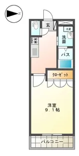 1Kの間取り画像