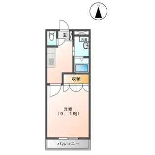パラシオン平塚【00507号室】の間取り