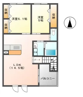 リバーサイド K&K【2階】の間取り