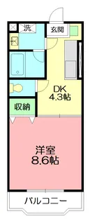 サンモールK2【101号室】の間取り