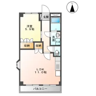 サンシャイン.B.江藤【1階】の間取り