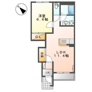 マノリア【1階】の間取り