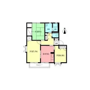 コーポ豊明A【1階】の間取り