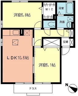 ピアセントラル【1階】の間取り