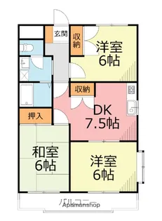第3サンハイム天神【2階】の間取り