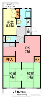 エクレール西湘【4階】の間取り