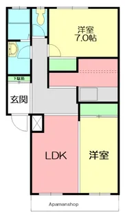 ラ・クエスタゆめが丘E棟【2階】の間取り