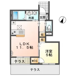 オルテンシア【1階】の間取り
