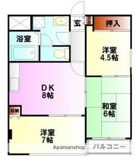 セレーノ東町Ⅱ【2階】の間取り
