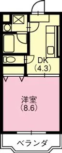 さくら壱番館【303号室】の間取り