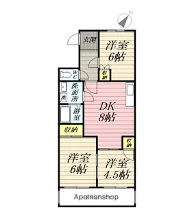 ロイヤルハイツⅡ【4階】の間取り