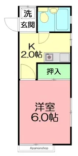 鶴巻フラット【2階】の間取り
