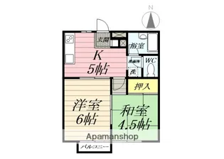 コーポマルマB【2階】の間取り