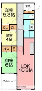 クリーン・ブルー【4階】の間取り