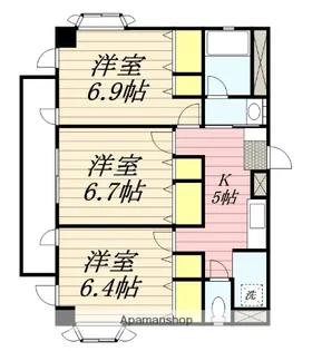 ウィンベルソロ平塚第6【3階】の間取り
