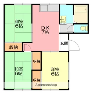 ロイヤルパレスEHARA【2階】の間取り