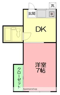 ハイツ五代【1階】の間取り